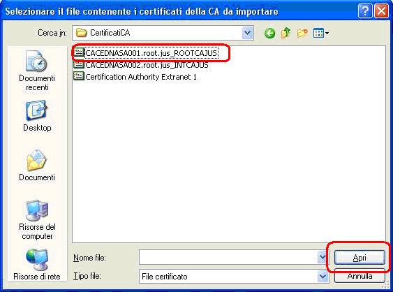 elenco certificati del Ministero della Giustizia