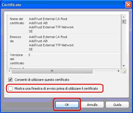 conferma certificato