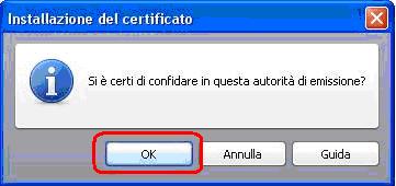conferma certificato